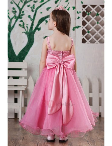 Amazing Straps Ball Gown Knee-length Flower Girl Dress