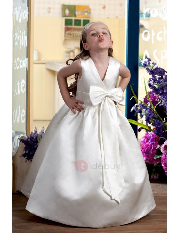 Ball Gown Bowknot Flower Girl Dress