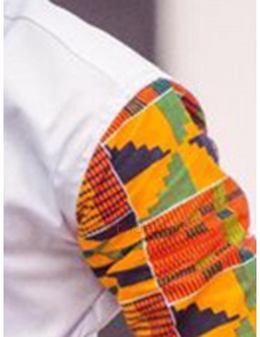 African Fashion Dashiki Print Patchwork Shirt Pants Men's Suit