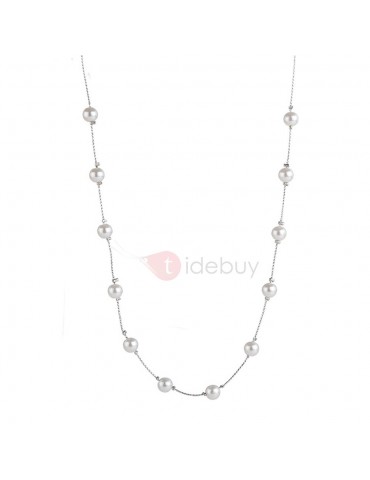 Elegant Pearl Decorated OL Chain Necklace
