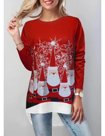 Christmas Faux Two Piece T Shirt